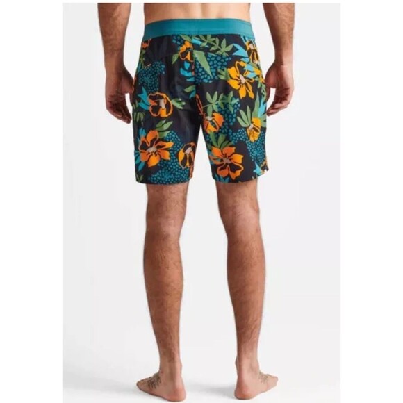 $89 Roark Men’s Boatman 2.0 Boardshorts Shorts- Black Multi- Size: 30 tropical - Picture 2 of 9